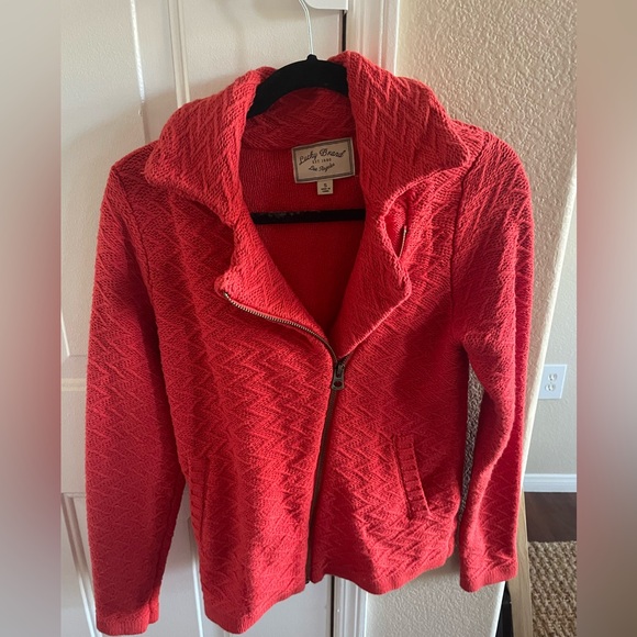 Lucky Brand Sweater Moto Jacket - Picture 2 of 6